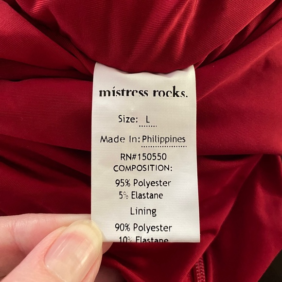NEW Mistress Rocks Halter Dress Cranberry Large - Picture 16 of 17